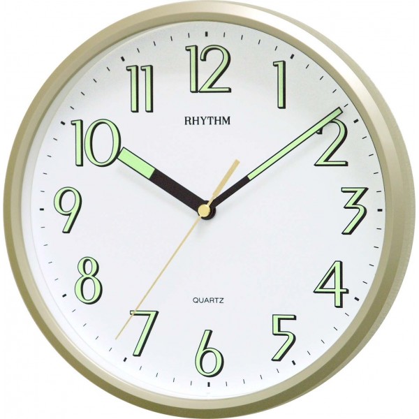 Rhythm Value Added Wall Clock Super Luminous Glow In The Dark Analog Rhythm Value Added Wall Clock Super Luminous Glow In The Dark Analog